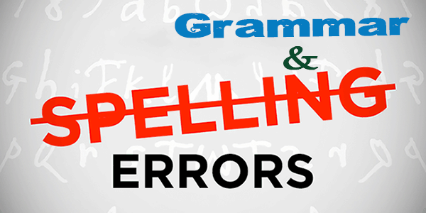 English Grammar and Spelling Errors